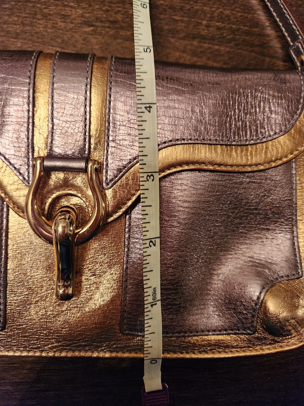 Kate Spade New York Rivington Gisele Metallic  Shoulder Bag 8x5 Silver Gold - Picture 10 of 14